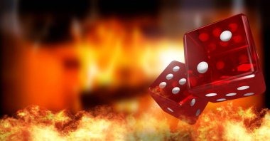Live casino dealer broadcasting from multi-camera studio